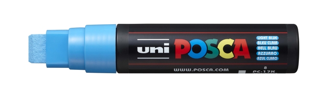Verfstift Posca PC17K extra breed rechthoek lichtblauw afbeelding
