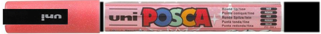 Verfstift Posca PC3M fijn glitter rood afbeelding