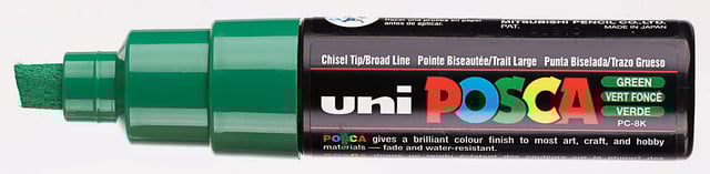 Paintmarker Uni POSCA PC8K breed schuin donkergroen afbeelding