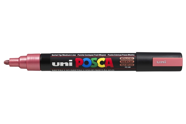 Verfstift Posca PC5M medium metallic rood afbeelding