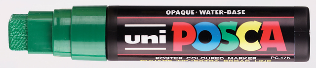 Verfstift Posca PC17K extra breed rechthoek donkergroen afbeelding