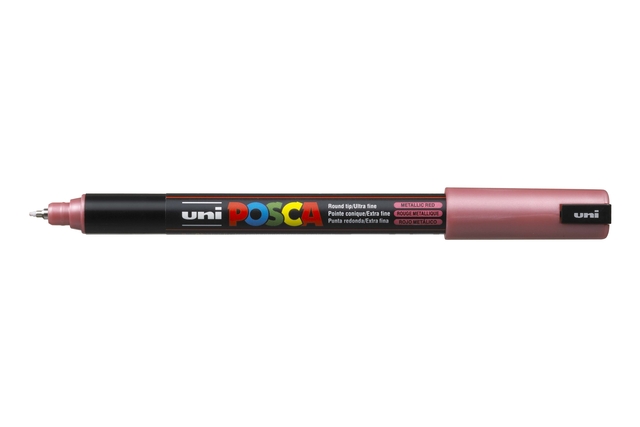 Verfstift Posca PC1MR extra fijn metallic rood afbeelding