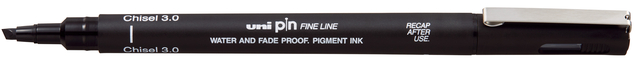 Fineliner Uni-ball Pin beitelpunt 3mm zwart afbeelding