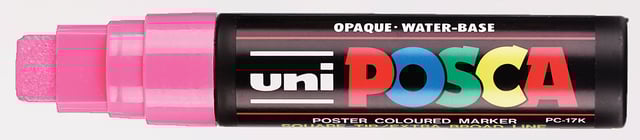 Paintmarker Uni POSCA PC17K extra breed rechthoek roze afbeelding