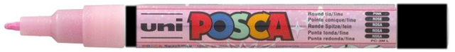 Verfstift Posca PC3M fijn glitter roze afbeelding