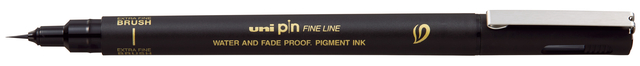 Fineliner Uni-ball Pin brush EF zwart afbeelding