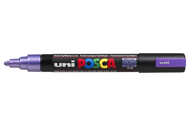 Verfstift Posca PC5M medium metallic paars afbeelding