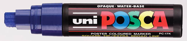 Verfstift Posca PC17K extra breed rechthoek donkerblauw afbeelding