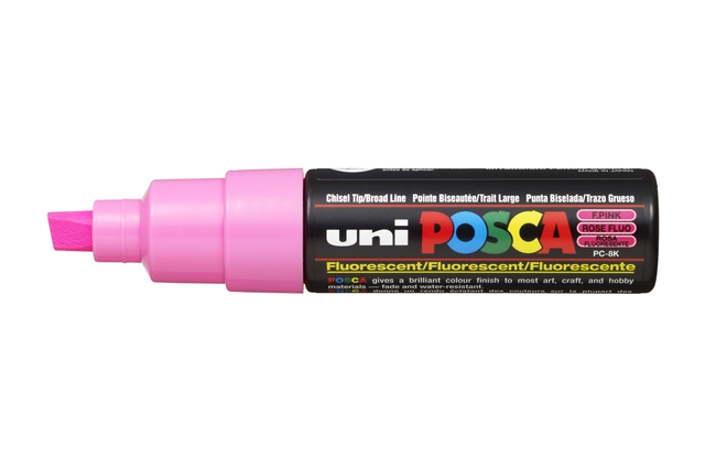 Posca Verfstift PC8K breed schuin fluor roze