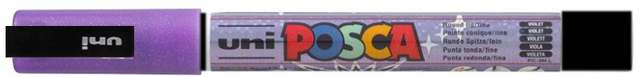 Verfstift Posca PC3M fijn glitter paars afbeelding