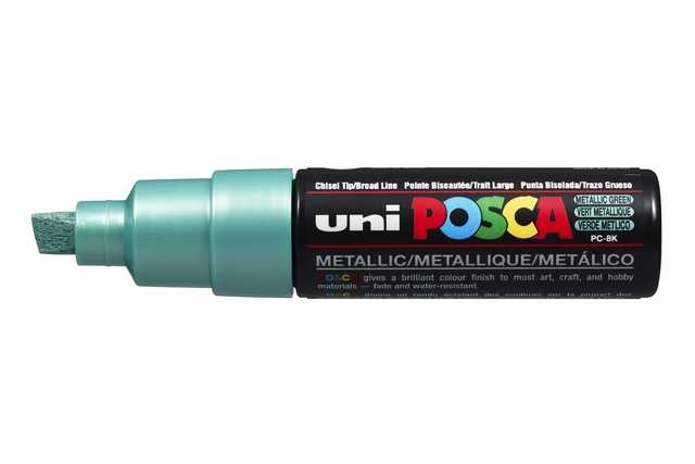 Verfstift Posca PC8K breed schuin metallic groen afbeelding