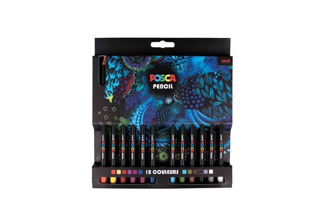 Posca Kleurpotloden assorti set Ã  12 stuks