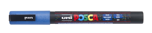 Verfstift Posca PC3M fijn glitter donkerblauw afbeelding