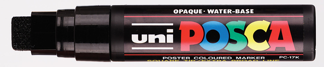 Verfstift Posca PC17K extra breed rechthoek zwart afbeelding