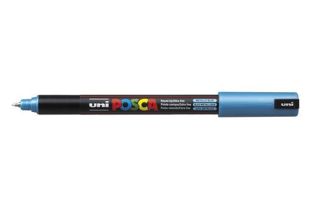 Verfstift Posca PC1MR extra fijn metallic blauw afbeelding