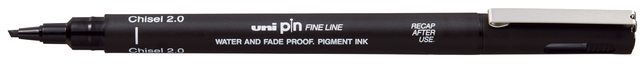 Fineliner Uni-ball Pin beitelpunt 2mm zwart afbeelding