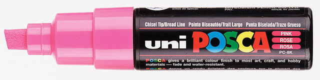 Verfstift Posca PC8K breed schuin roze afbeelding