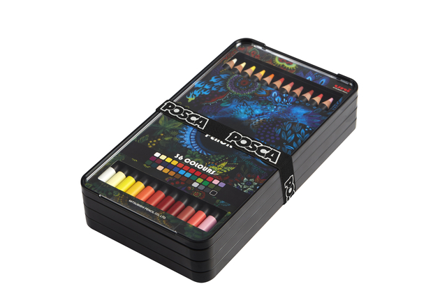 Kleurpotloden Posca assorti set à 36 stuks afbeelding