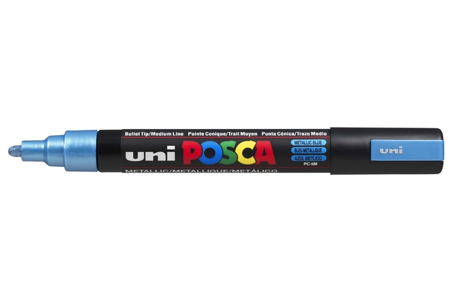 Verfstift Posca PC5M medium metallic blauw afbeelding