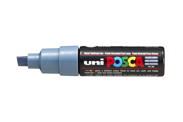 Verfstift Posca PC8K breed schuin leisteengrijs afbeelding