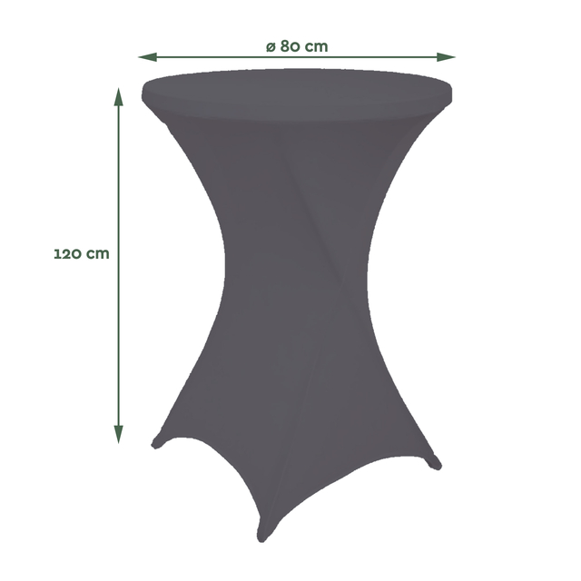 Tafelrok BRASQ voor statafel 80cm antraciet — Foto 2 van 2