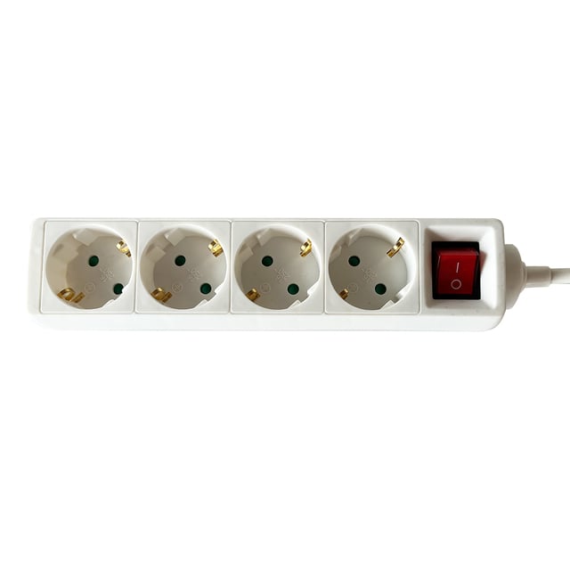 BRASQ Stekkerdoos 4 voudig 1.4 meter wit