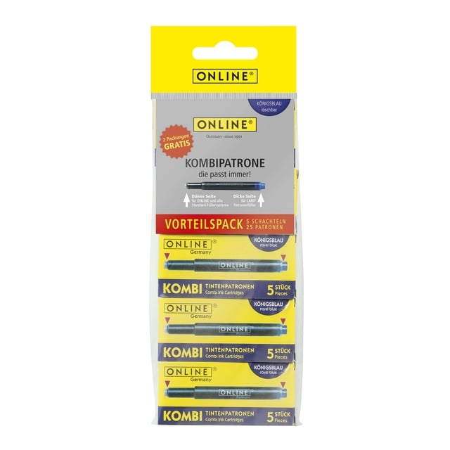 Online Inktpatroon Kombi blauw blister Ã  5 doosjes Ã  5 stuks