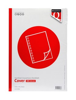 Voorblad Quantore A4 PP 300 micron zwart 100 stuks