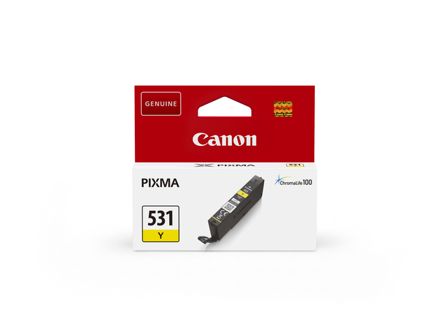Canon inktcartridge CLI-531 515 pagina&apos;s OEM 6121C001 geel
