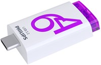USB stick 3.2 Philips Click USB-C 64GB paars-2