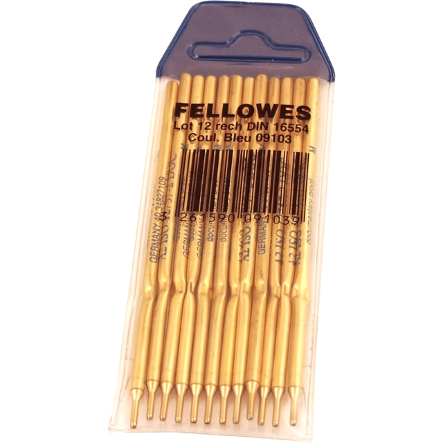 Balpenvulling Fellowes DIN voor baliepen blauw 12 stuks afbeelding