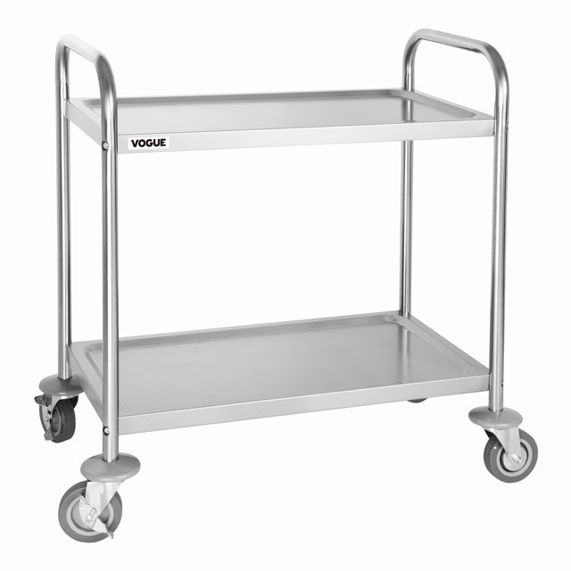 Serveerwagen Vogue met 2 plateaus 82.5x71 cm RVS afbeelding