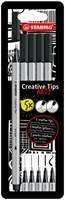 Creative Tips STABILO Arty assorti tips zwart blister à 5 stuks