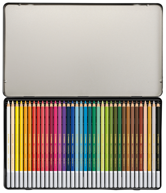 Kleurpotloden STABILO CarbOthello kalkpastel assorti blik à 36 stuks — Foto 2 van 2