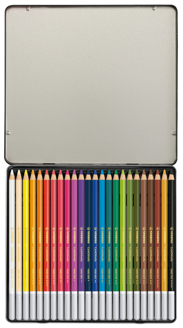 Kleurpotloden STABILO CarbOthello kalkpastel assorti blik à 24 stuks — Foto 2 van 2