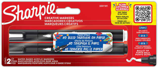 Viltstift Sharpie Creatieve marker assorti blister à 2 stuks afbeelding