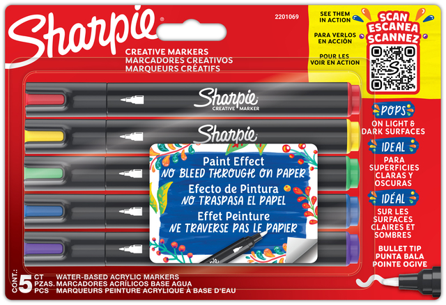 Viltstift Sharpie Creatieve marker assorti blister à 5 stuks afbeelding