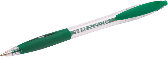 Balpen Bic Atlantis classic grip clic medium groen afbeelding