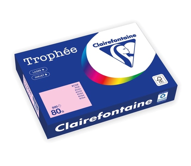 Kopieerpapier Trophée A4 80gr roze 500 vel afbeelding