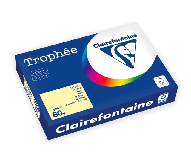 Kopieerpapier Trophée A4 80gr geel 500 vel afbeelding