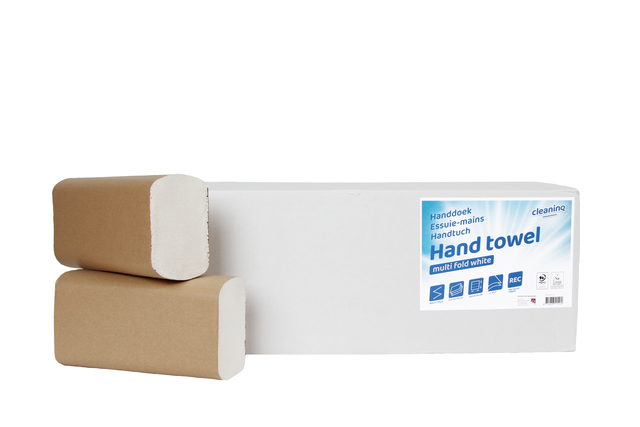 Handdoek Cleaninq i-vouw 2-laags 205x240mm 25x150vel wit afbeelding 1