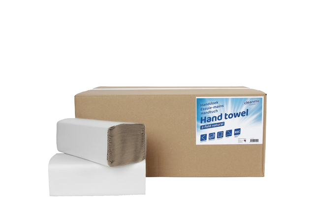 Handdoek Cleaninq Z-vouw 1-laags 250x230mm 20x250st naturel afbeelding