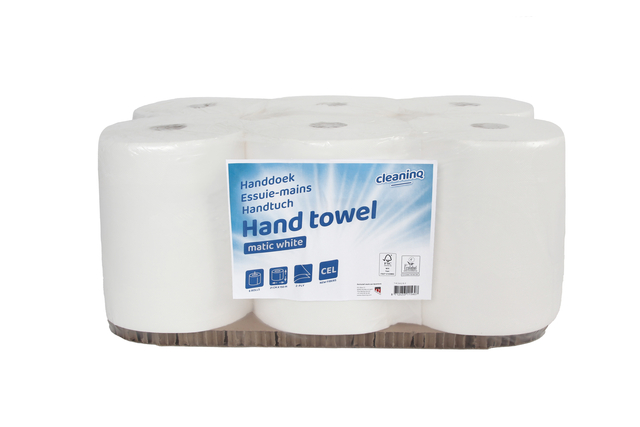 Handdoekrol Cleaninq Matic B 2-laags 21cmx150m wit afbeelding
