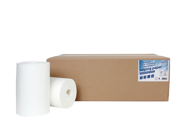 Cleaninq Poetspapier mini 1-laags 20cmx120m wit