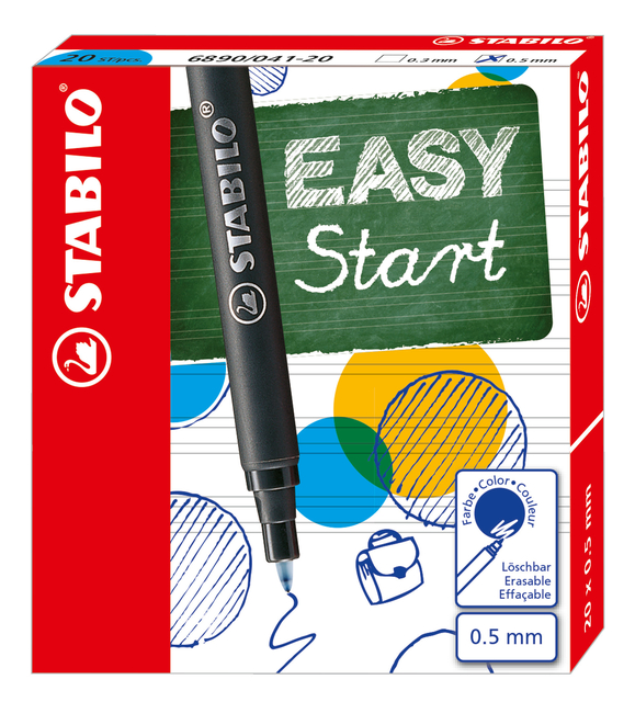 Rollerpenvulling STABILO Easyoriginal fijn blauw doosje à 20 stuks afbeelding