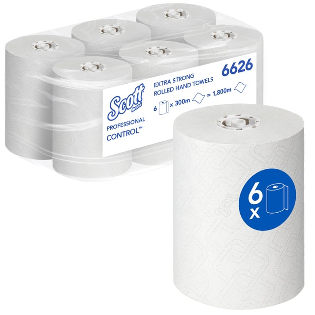 Handdoekrol Scott Control ES 1-laags 300m wit 6626 afbeelding