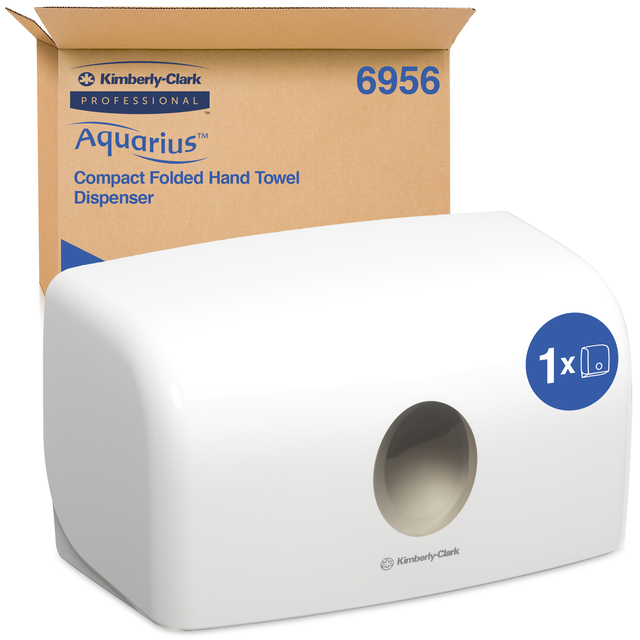 Handdoekdispenser Aquarius voor i-vouw mini wit 6956 afbeelding