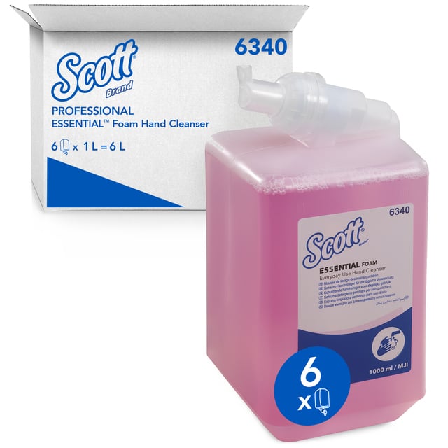 Handzeep Scott Essential foam roze 1000ml 6340 afbeelding