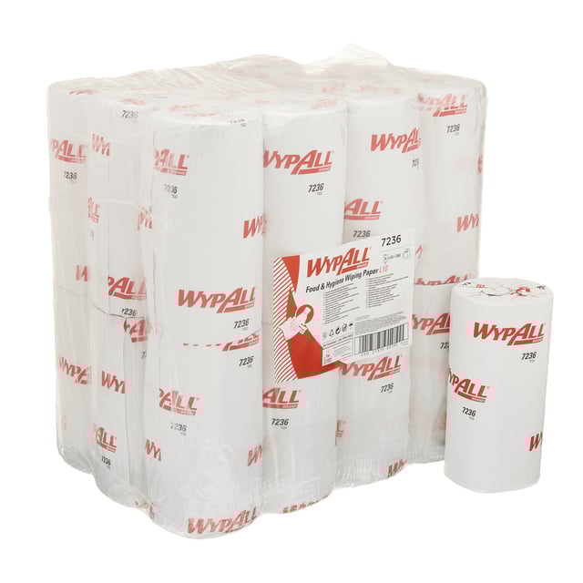 Poetsrol WypAll L10 1-laags 24cmx76m 24 stuks à 165 vel wit 7236 afbeelding