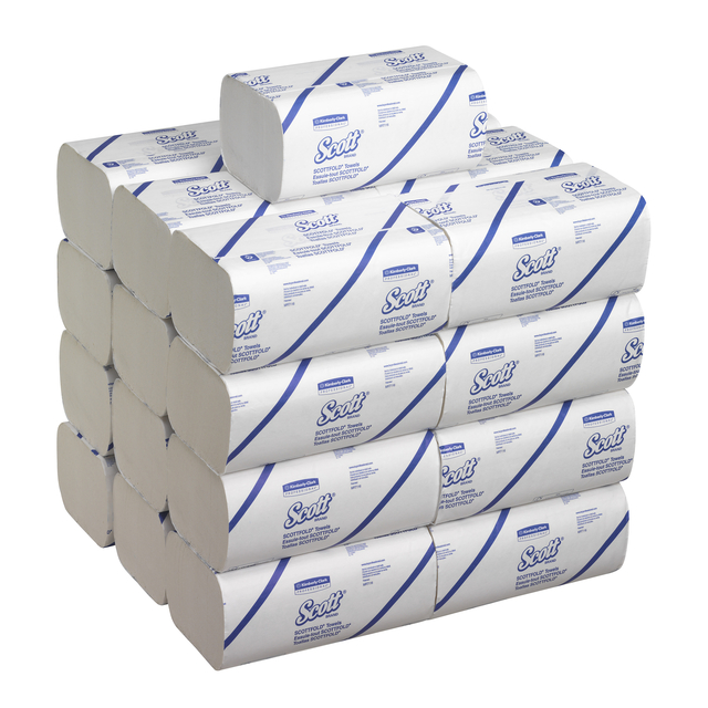 Handdoek Scott i-vouw 1-laags 200x315mm 25x175stuks wit 6633 — Foto 2 van 2
